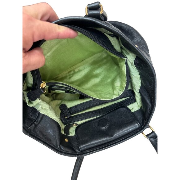 Isabella Fiore vintage leather tossled floral handbag purse SKU 3227 - Picture 12 of 16